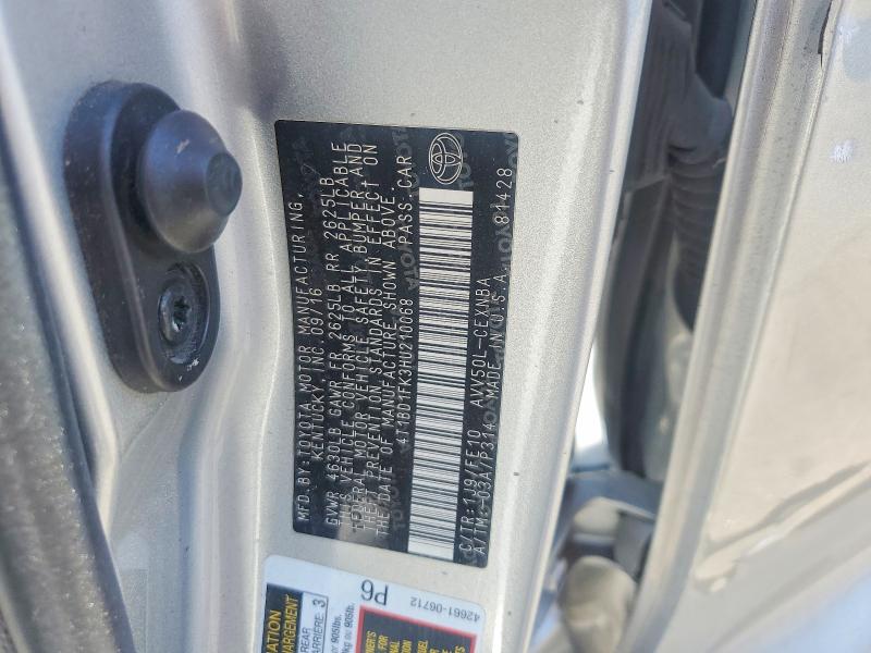 Продажа на аукционе авто 2017 Toyota Camry Hybrid, vin: 4T1BD1FK3HU210068, номер лота: 64254846