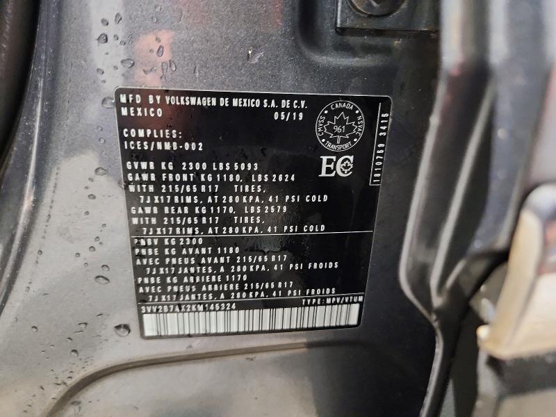 Продажа на аукционе авто 2019 Volkswagen Tiguan, vin: 3VV2B7AX2KM145324, номер лота: 64320506