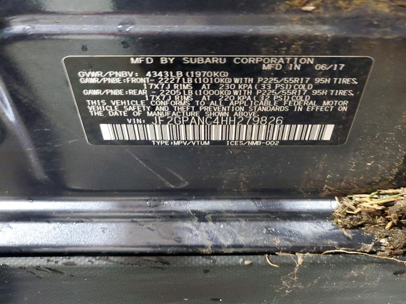 2017 Subaru Crosstrek მანქანა იყიდება აუქციონზე, vin: JF2GPANC4HH279826, აუქციონის ნომერი: 63590056