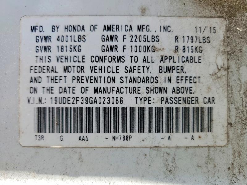 Продажа на аукционе авто 2016 Acura Ilx, vin: 19UDE2F39GA023086, номер лота: 66348926