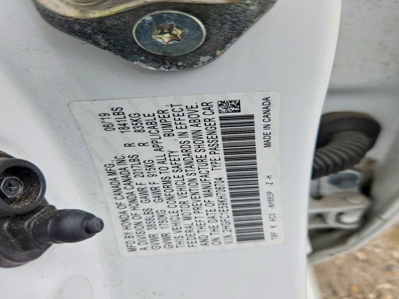 Aukcja sprzedaży 2019 Honda Civic, vin: 2HGFC1E59KH706704, numer aukcji: 65287656