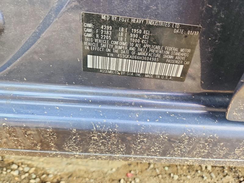 64709106 :رقم المزاد ، 4S3GKAB66H3604985 vin ، 2017 Subaru Impreza مزاد بيع
