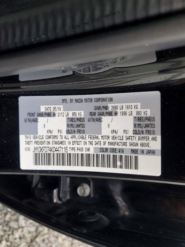 2019 Mazda Cx-3 მანქანა იყიდება აუქციონზე, vin: JM1DKFD74K0447116, აუქციონის ნომერი: 63903006