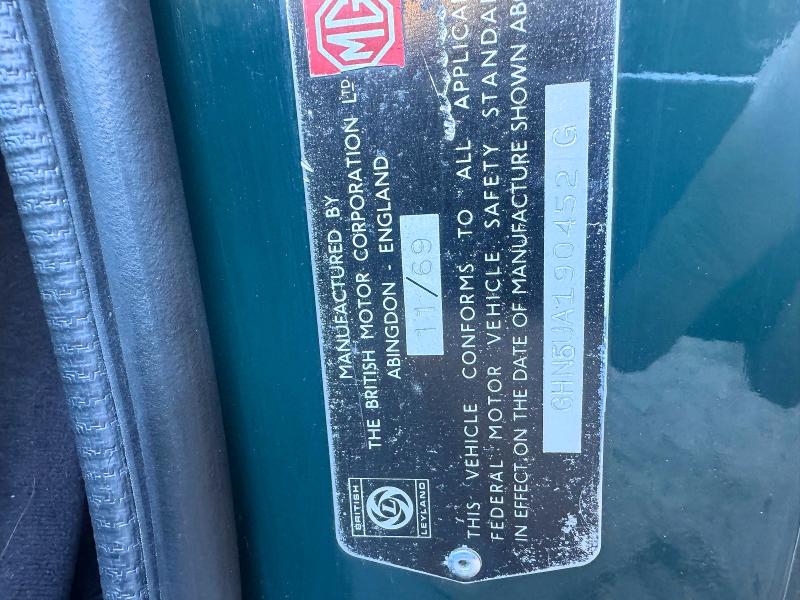 Продажа на аукционе авто 1970 Mgb Convertabl, vin: GHN5UA190452G, номер лота: 66202296