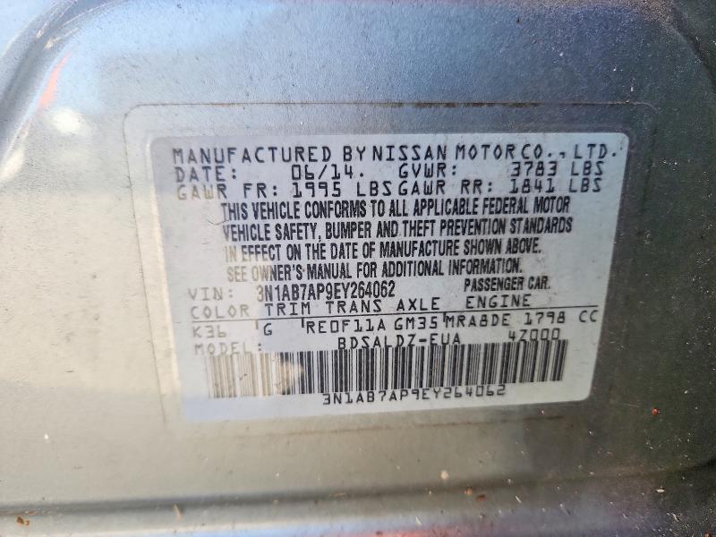 Aukcja sprzedaży 2014 Nissan Sentra, vin: 3N1AB7AP9EY264062, numer aukcji: 64763436