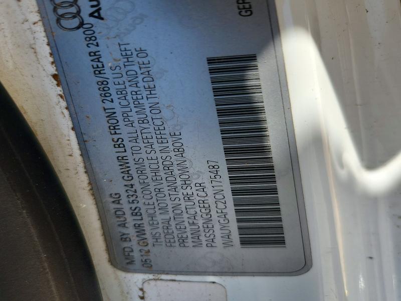 Aukcja sprzedaży 2012 Audi A7, vin: WAUYGAFC2CN175487, numer aukcji: 66958286