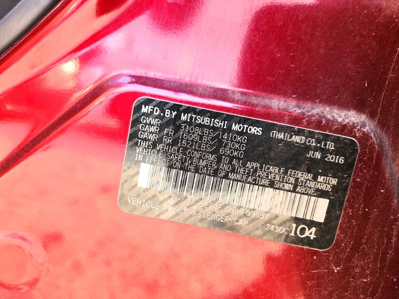 Продаж на аукціоні авто 2017 Mitsubishi Mirage, vin: ML32F4FJ2HHF09587, номер лоту: 64104986