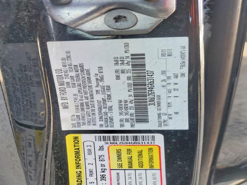Продаж на аукціоні авто 2016 Lincoln Mkz, vin: 3LN6L2G94GR631437, номер лоту: 63773926