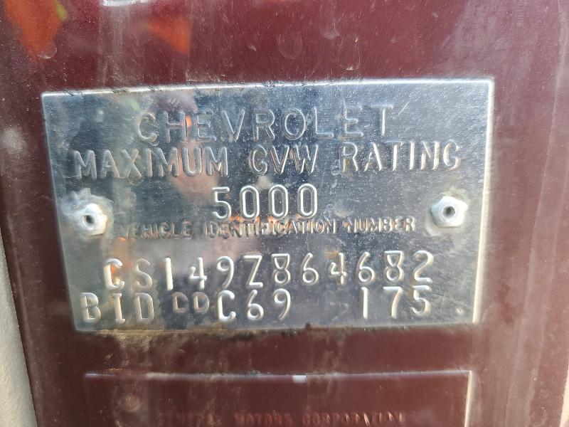 65819766 :رقم المزاد ، CS149Z864682 vin ، 1969 Chevrolet C10  Pu مزاد بيع