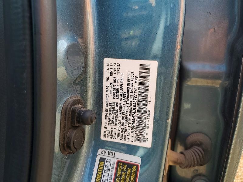 2013 Honda Cr-v მანქანა იყიდება აუქციონზე, vin: 5J6RM4H74DL043727, აუქციონის ნომერი: 63361026