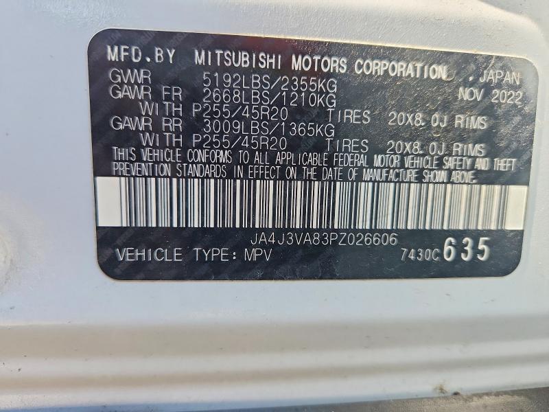 Aukcja sprzedaży 2023 Mitsubishi Outlander, vin: JA4J3VA83PZ026606, numer aukcji: 61454936