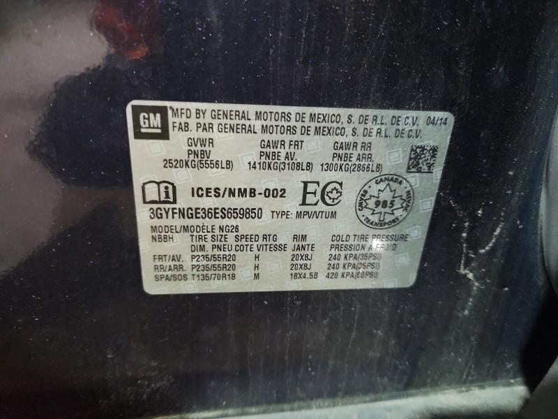 Aukcja sprzedaży 2014 Cadillac Srx, vin: 3GYFNGE36ES659850, numer aukcji: 64557266