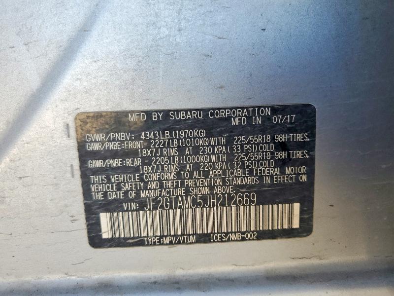 Продажа на аукционе авто 2018 Subaru Crosstrek, vin: JF2GTAMC5JH212669, номер лота: 65537106