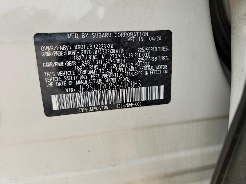 Aukcja sprzedaży 2025 Subaru Forester, vin: JF2SLDRC8SH410863, numer aukcji: 64565816
