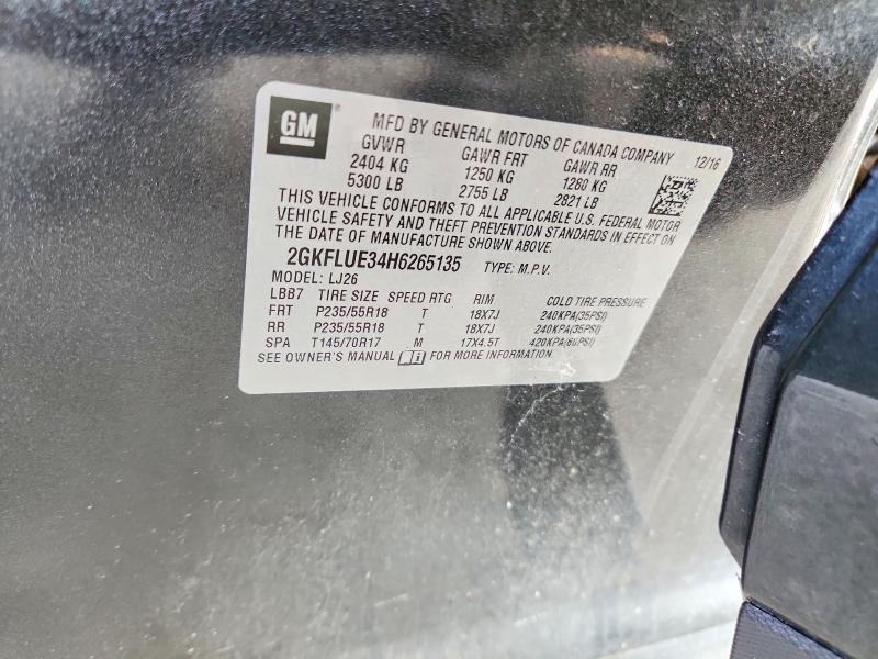 Продажа на аукционе авто 2017 Gmc Terrain, vin: 2GKFLUE34H6265135, номер лота: 63401956