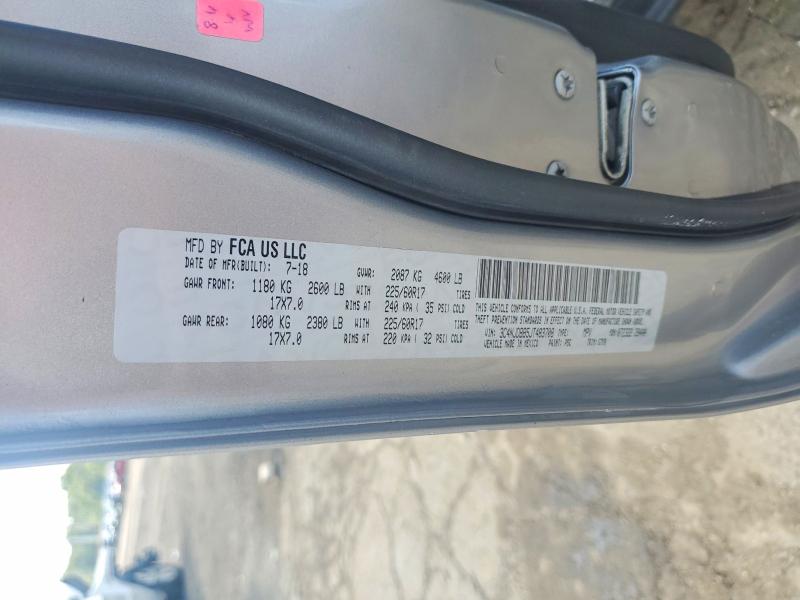 2018 Jeep Compass მანქანა იყიდება აუქციონზე, vin: 3C4NJDBB5JT483708, აუქციონის ნომერი: 64015716