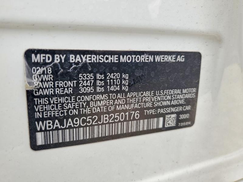 Aukcja sprzedaży 2018 Bmw 530e, vin: WBAJA9C52JB250176, numer aukcji: 66919476