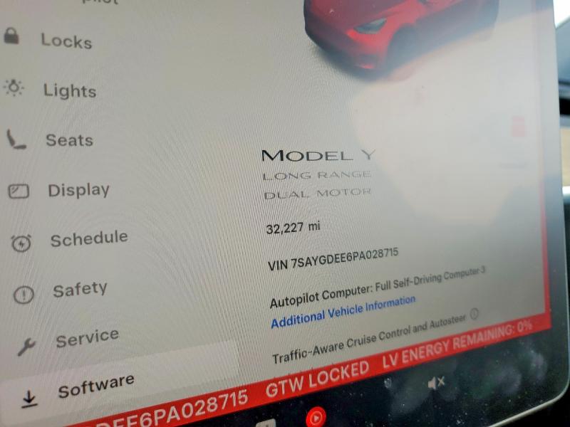 65084896 :رقم المزاد ، 7SAYGDEE6PA028715 vin ، 2023 Tesla Model Y مزاد بيع