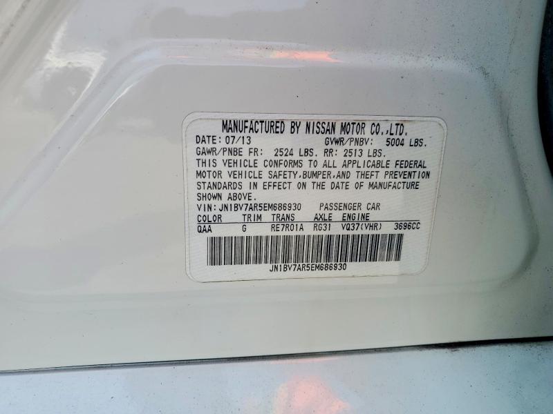Aukcja sprzedaży 2014 Infiniti Q50, vin: JN1BV7AR5EM686930, numer aukcji: 64931626