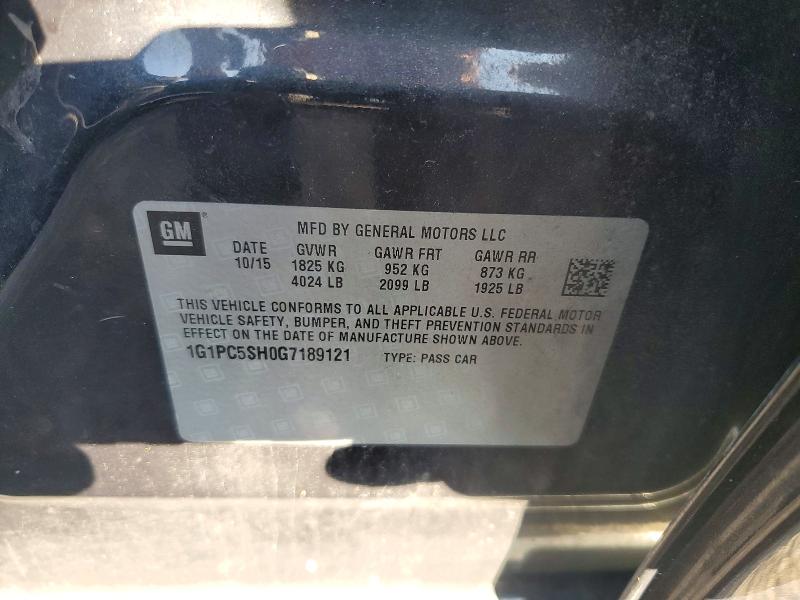 Продажа на аукционе авто 2016 Chevrolet Cruze Limited, vin: 1G1PC5SH0G7189121, номер лота: 66024156