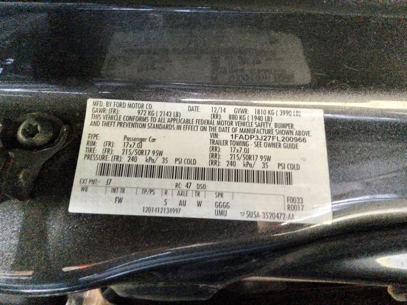 2015 Ford Focus მანქანა იყიდება აუქციონზე, vin: 1FADP3J27FL200966, აუქციონის ნომერი: 65919956