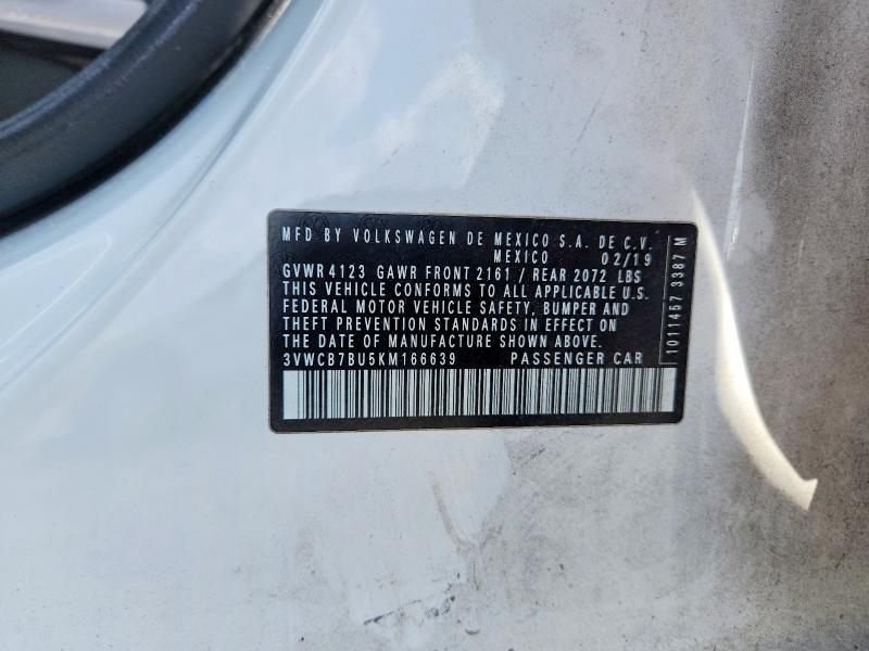 Продаж на аукціоні авто 2019 Volkswagen Jetta, vin: 3VWCB7BU5KM166639, номер лоту: 63469186