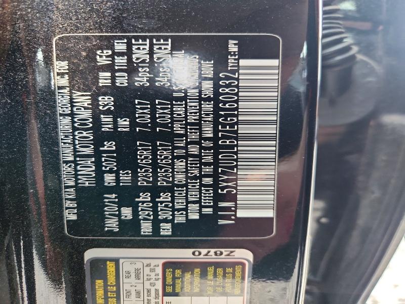 2014 Hyundai Santa Fe Sport მანქანა იყიდება აუქციონზე, vin: 5XYZUDLB7EG160832, აუქციონის ნომერი: 64591916