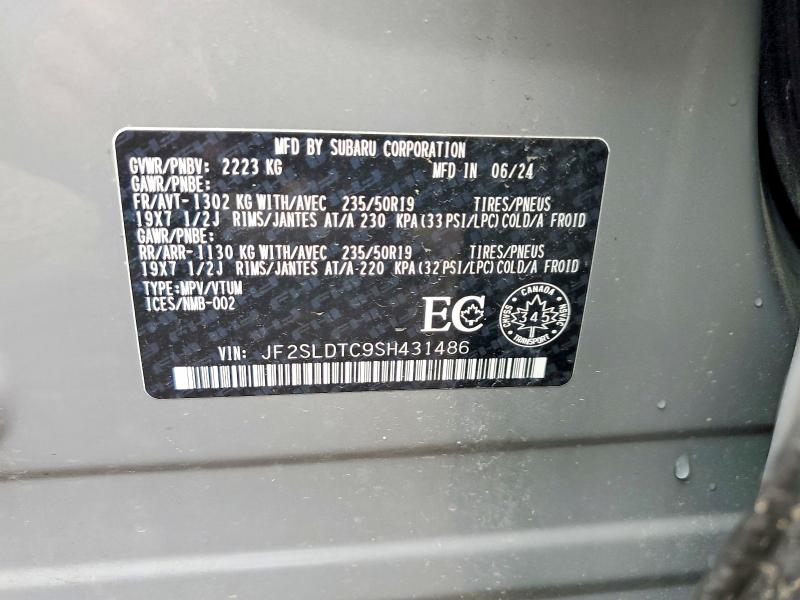 65537326 :رقم المزاد ، JF2SLDTC9SH431486 vin ، 2025 Subaru Forester مزاد بيع