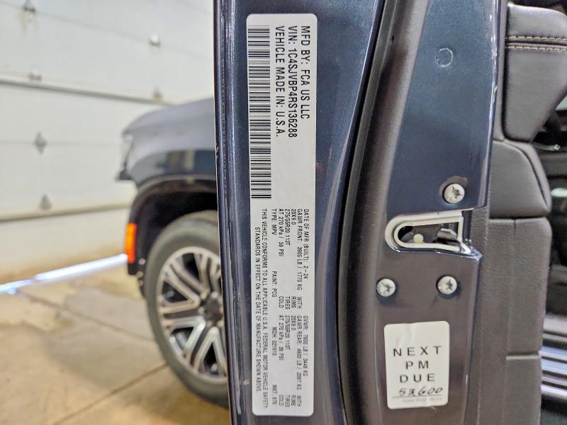 63638026 :رقم المزاد ، 1C4SJVBP4RS136288 vin ، 2024 Jeep Wagoneer مزاد بيع