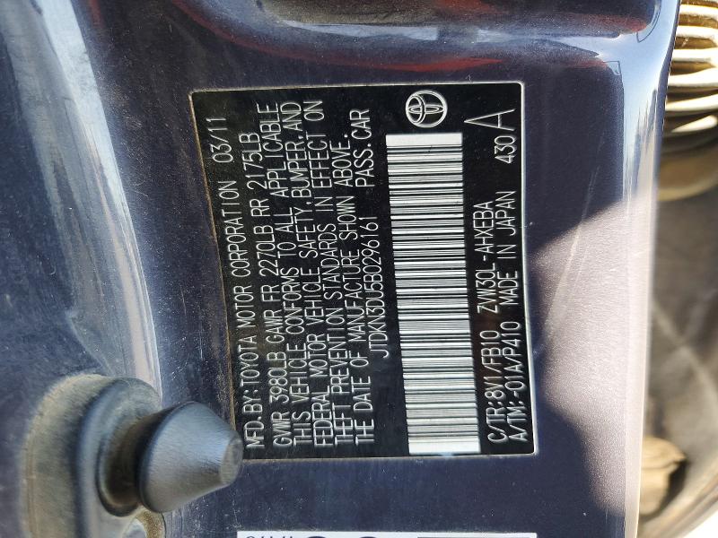Продажа на аукционе авто 2011 Toyota Prius, vin: JTDKN3DU5B0296161, номер лота: 63800276