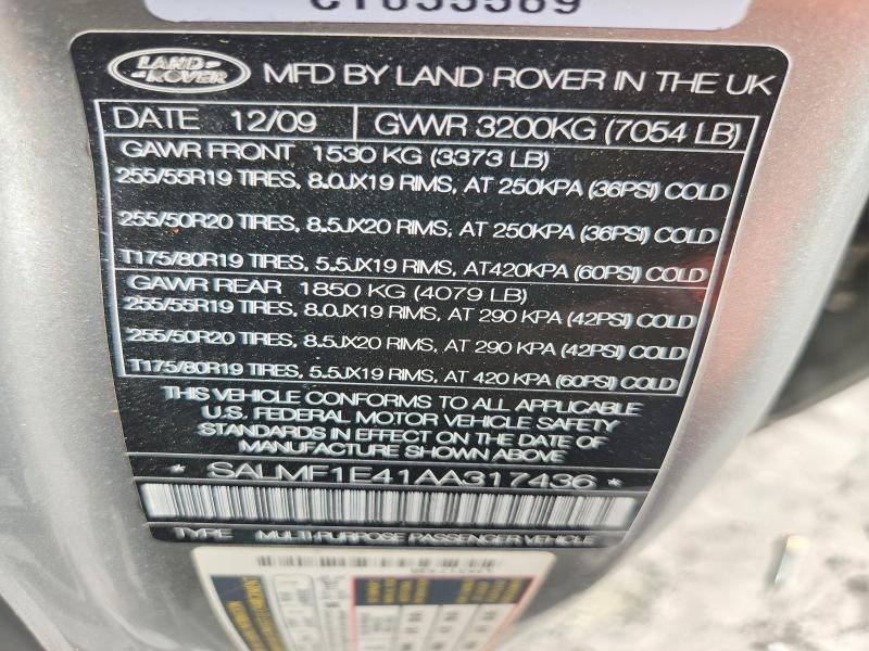 Продаж на аукціоні авто 2010 Land Rover Range Rover, vin: SALMF1E41AA317436, номер лоту: 63558226