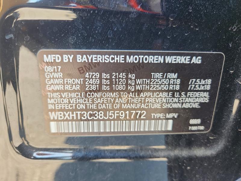 66922376 :رقم المزاد ، WBXHT3C38J5F91772 vin ، 2018 Bmw X1 مزاد بيع