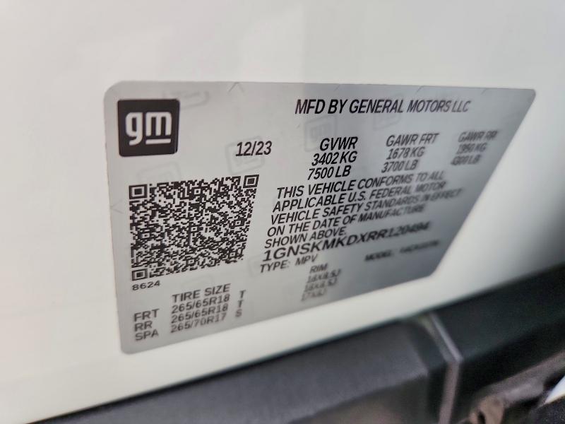 Продаж на аукціоні авто 2024 Chevrolet Tahoe, vin: 1GNSKMKDXRR120494, номер лоту: 65140376
