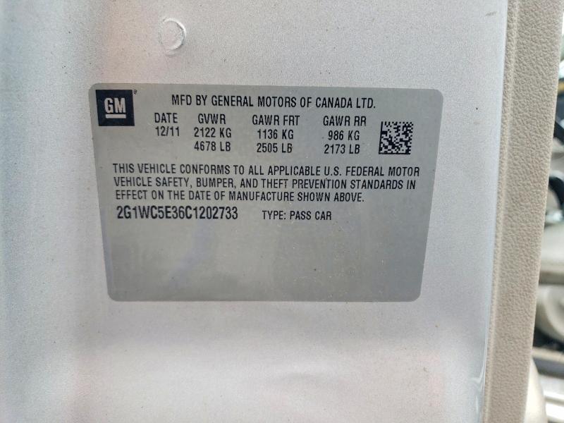 2012 Chevrolet Impala მანქანა იყიდება აუქციონზე, vin: 2G1WC5E36C1202733, აუქციონის ნომერი: 64742436