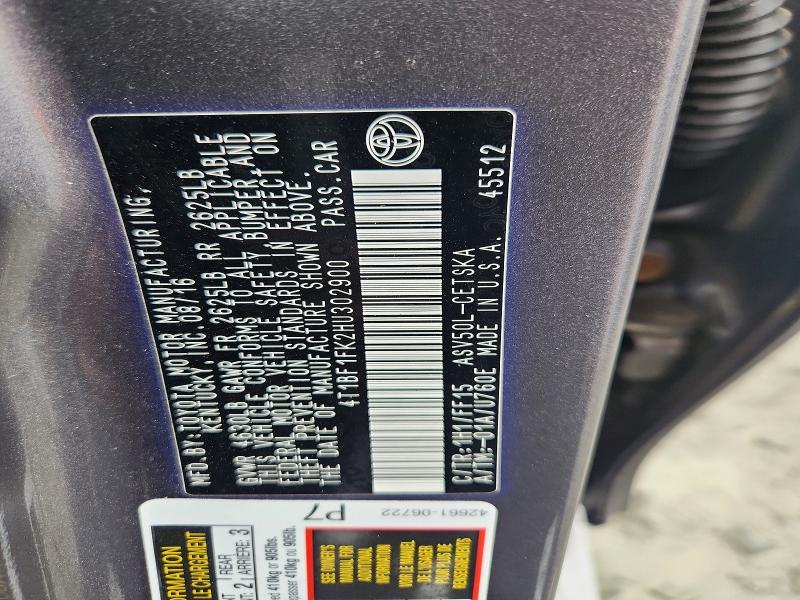 Aukcja sprzedaży 2017 Toyota Camry, vin: 4T1BF1FK2HU302900, numer aukcji: 64422426