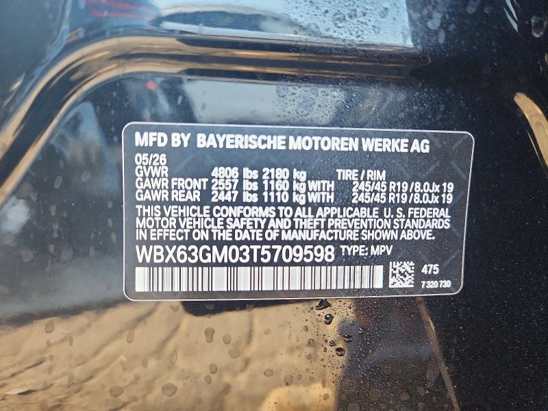Aukcja sprzedaży 2026 Bmw X2, vin: WBX63GM03T5709598, numer aukcji: 63707786
