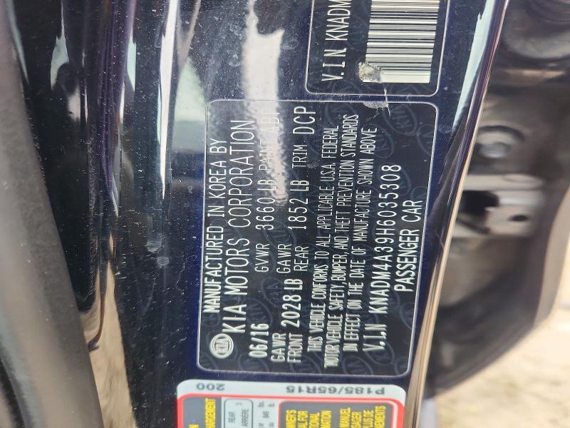 65130666 :رقم المزاد ، KNADM4A39H6035308 vin ، 2017 Kia Rio مزاد بيع