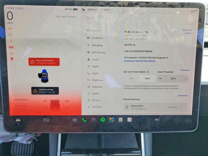 Aukcja sprzedaży 2021 Tesla Model Y, vin: 5YJYGDEEXMF108269, numer aukcji: 66808086