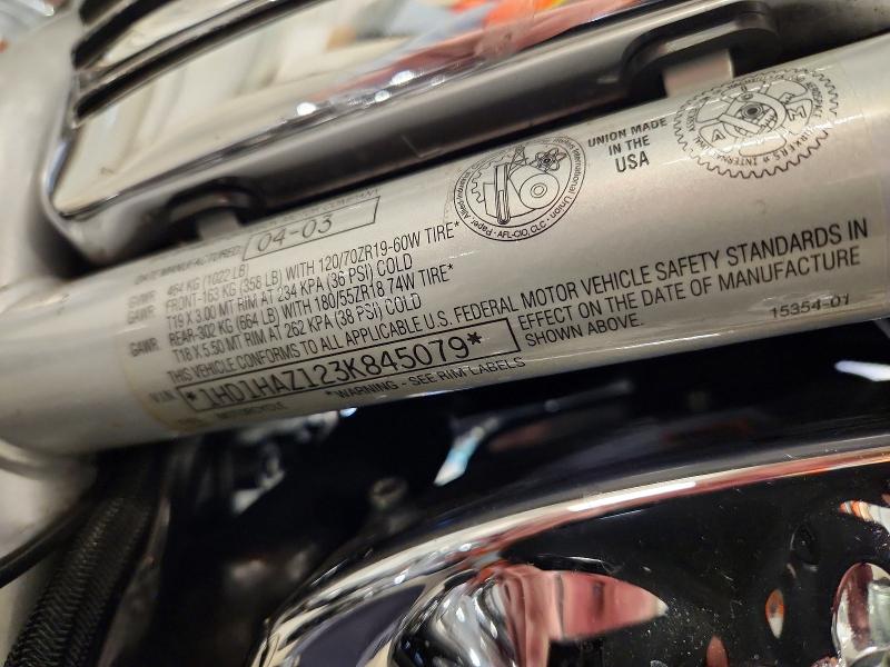 65226296 :رقم المزاد ، 1HD1HAZ123K845079 vin ، 2003 Harley-davidson Vrsca مزاد بيع