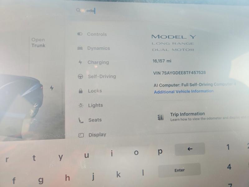 Aukcja sprzedaży 2026 Tesla Model Y, vin: 7SAYGDEE8TF457528, numer aukcji: 64761326
