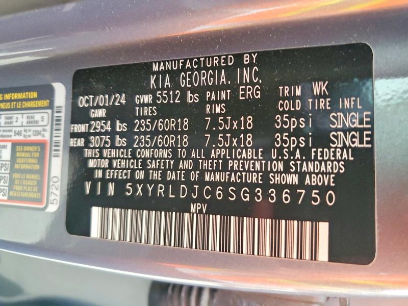 Продажа на аукционе авто 2025 Kia Sorento, vin: 5XYRLDJC6SG336750, номер лота: 64104516