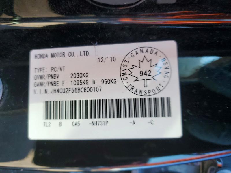 Продажа на аукционе авто 2011 Acura Tsx, vin: JH4CU2F56BC800107, номер лота: 66571356