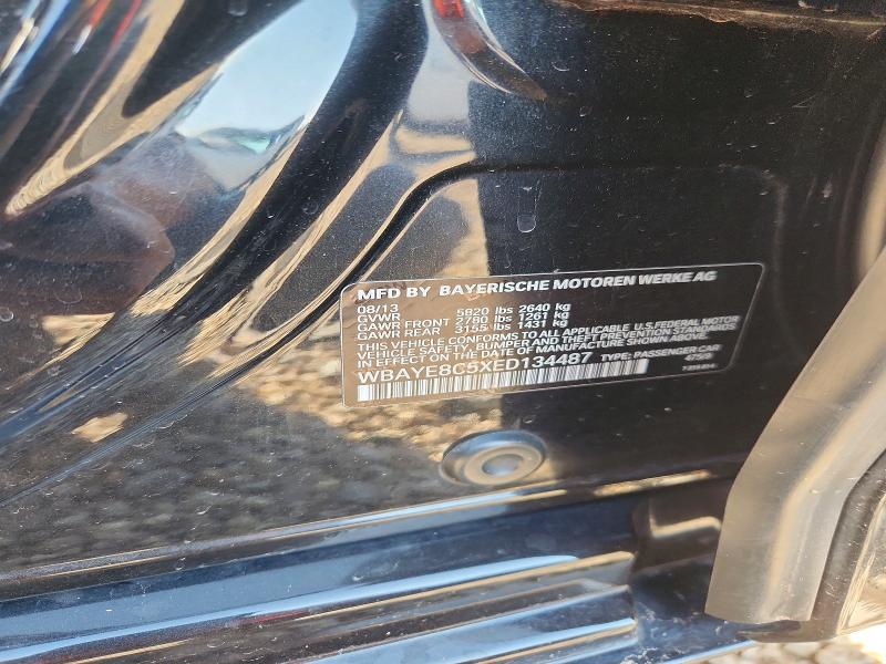 Auction sale of the 2014 Bmw 750, vin: WBAYE8C5XED134487, lot number: 67106296