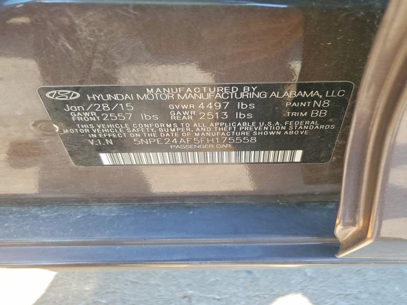Aukcja sprzedaży 2015 Hyundai Sonata, vin: 5NPE24AF5FH175558, numer aukcji: 63927246