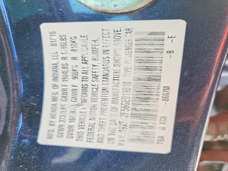 Aukcja sprzedaży 2016 Honda Civic, vin: 19XFC2F56GE019010, numer aukcji: 64325116