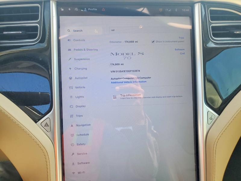 64968116 :رقم المزاد ، 5YJSA1E13GF133974 vin ، 2016 Tesla Model S مزاد بيع