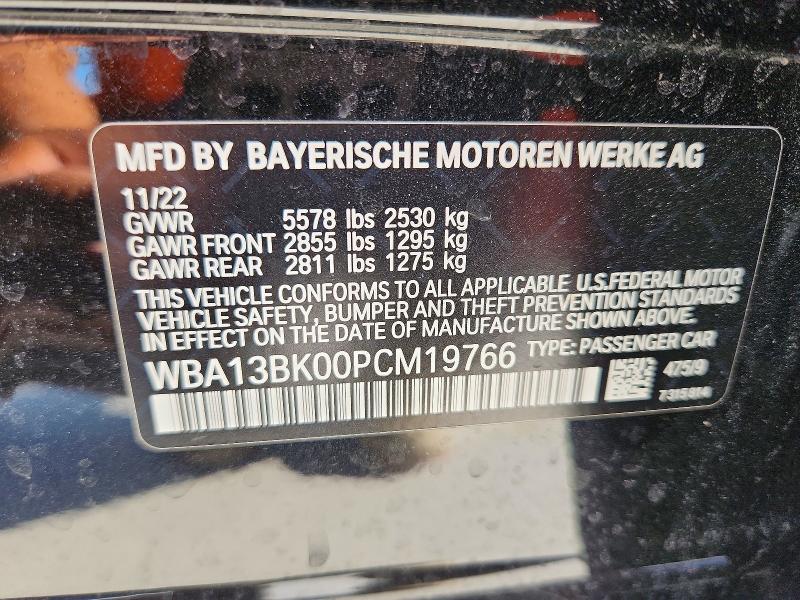2023 Bmw M550xi მანქანა იყიდება აუქციონზე, vin: WBA13BK00PCM19766, აუქციონის ნომერი: 64814676