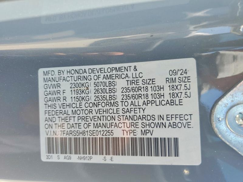 64594076 :رقم المزاد ، 7FARS5H81SE012255 vin ، 2025 Honda Cr-v مزاد بيع