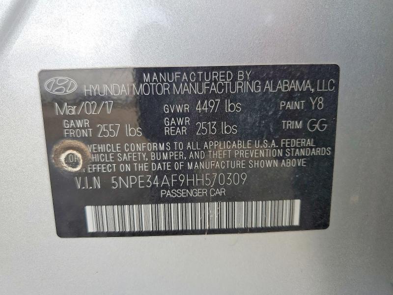 Продаж на аукціоні авто 2017 Hyundai Sonata, vin: 5NPE34AF9HH570309, номер лоту: 64514556