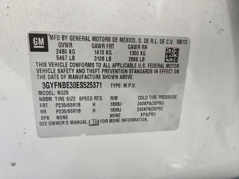 Aukcja sprzedaży 2014 Cadillac Srx, vin: 3GYFNBE30ES525371, numer aukcji: 66092106